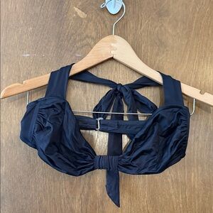Black Tie-Back Bikini Top